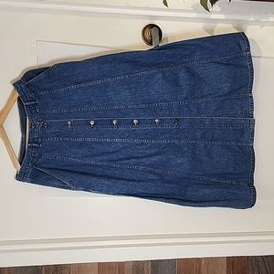 Vintage Liz Claiborne Lizwear Women's Denim.Maxi Skirt‎ s14